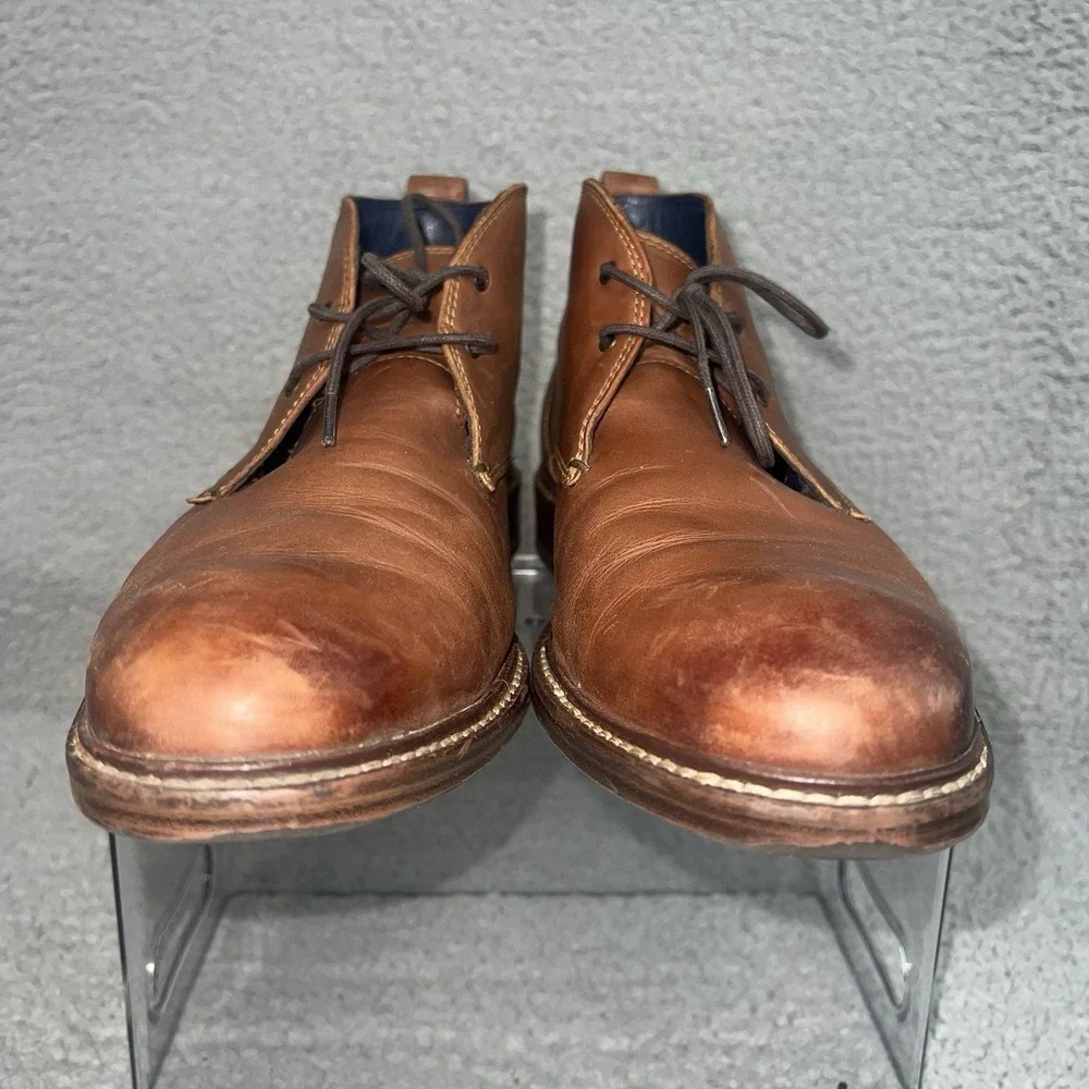 Cole Haan Kennedy Boots Men's Sz 8 Brown Lace-Up Waterproof Leather Chukka Shoes